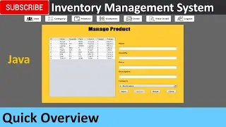 Inventory Management System in java (JFrame, Mysql Database, Netbeans IDE)