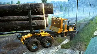 SnowRunner  - Pacific p16 6x6 GWC 1965 GDX Behemoth - Heavy Trailer Offroad Transport Big Logging