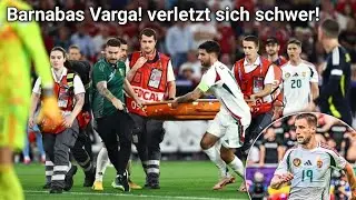 Ungarn gegen Schottland Barnabas Varga! verletzt sich schwer !! #BarnabasVarga #euro2024