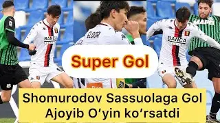 Eldor Shomurodov Sassuolaga Gol Urdi Ajoyib O’yin. 06.01.2021