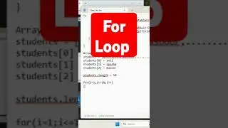 For Loop #coding #forloop #scripting #skfacts