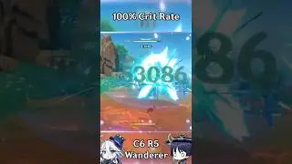 100% Crit Rate Wanderer C6 R5 [Genshin Impact] #genshin #genshinimpact #wanderer