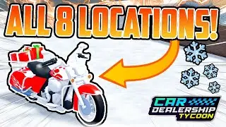 ALL 8 SLEIGH PART LOCATIONS FOUND!! (Easy Guide!) - Event Day 3! | Car Dealership Tycoon | Roblox