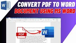 How to Convert PDF to Word document using Word without losing Formatting