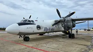 Ан-26-100 а/к ИрАэро | Рейс Якутск — Ленск | Ледоход на реке Лена