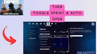 How to Turn Toggle sprint & Auto open Door in Fortnite Mobile