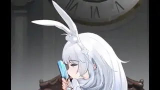 [Azur Lane] Le Malin enjoying ice cream | Le Malin Bunny L2D skin