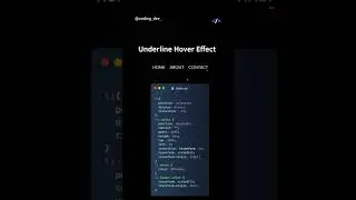 HTML for Underline Hover Effect 