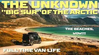 Van Life Living Full Time Alone on the Most Amazing Arctic Coast. Cozy Luxury Van Camping 