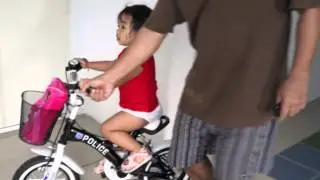 Keysha on her first bike....