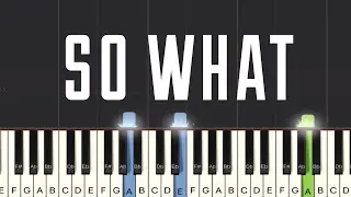 P!NK - So What Piano Tutorial | Medium