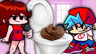 Friday Night Funkin' Boyfriend and Gitlfriend POOP in the TOILET. Friday Night Funkin Poop. FNF Poop