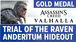 Anderitum Hideout: Raven Mastery Challenge (Gold Medal) - Assassins Creed Valhalla