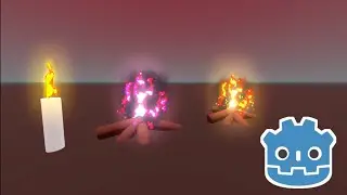 Stylized Fire Visual Shader Godot