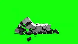 GREEN SCREEN  Column,pillar,destruction