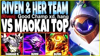 A Toxic Riven & Her Team vs my Top Lane Maokai Season 13 JakSho Build 💀 LoL Top Maokai s13 Gameplay