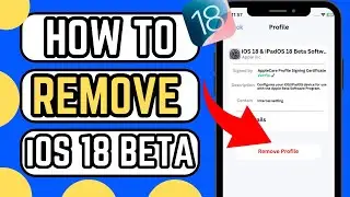 How to remove iOS 18 From iPhone ( 2024) / How to uninstall iOS 18 Beta From iPhone 2024 / iPadOS