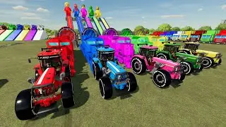 New Vehicles on the Farm - Colorful Trains and Completely Different Tractors - Test of new Objects