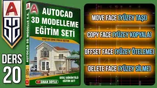 20 Move-Copy-Offset-Delete Face | Autocad 3D Bina Çizim Eğitim Seti Dersleri