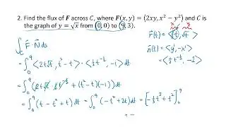 Multivariable Calculus: Flux Line Integrals