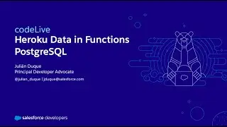 codeLive: Heroku Data in Functions with Postgres