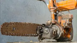 Restoration Old Heavy Chainsaw.