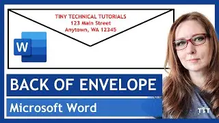 Print a Return Address on the Back Flap of an Envelope using Microsoft Word