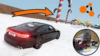 РАЗБИЛ 11 ТАЧЕК НА ЛЕДЯНОМ СПУСКЕ в BeamNG.Drive