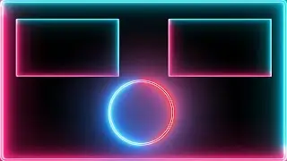 Neon Light Border Frame Effect Black Screen Free