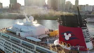 The Disney Wonder departing New Orleans