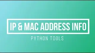 IP info & mac info python tool