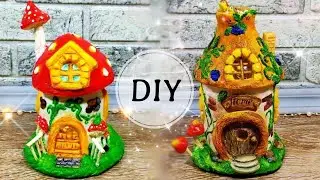 DIY. FAIRY HOUSE. PLASTIC bottle & jar CRAFTS. Как сделать СКАЗОЧНЫЙ ДОМИК своими руками.