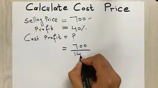 How to Calculate the Cost Price Easy Trick