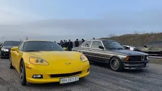 BMW E21 Боятся даже СПОРТКАРЫ!! Гонка против Corvet 6.2, Toyota Supra, E43AMG