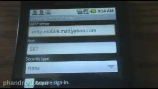 Motorola Droid: How To Setup Yahoo Email