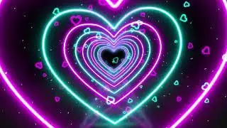 NEW 2024 heart loop tunnel with pink and teal hearts for 10 hours 💜