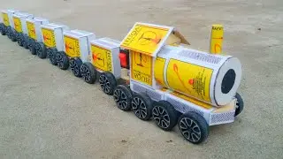 How To Make Longest Matchbox Toy Train with Carts At Home - DIY