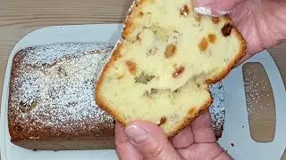 Творожный кекс с изюмом/Очень вкусный, пористый, влажный, можно такой испечь на  Пасху/Супер рецепт!