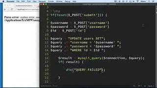 048 Query to Update Username and Password   PHP Full Course 2021