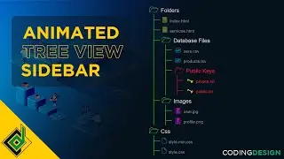 Animated Nested Accordion | Tree View | Side Navbar | UI Design | HTML, CSS & JavaScript
