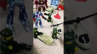 Lego Soldiers and Tanks, Transformers preparing for battle | #toys #shorts #youtubeshorts