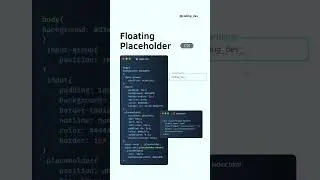 Input Placeholder  Floating Placeholder #html #webdesign #htmlcss #css #webdevelopment #coding