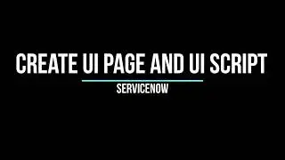 6# Create a UI script to call the script include and alert the result with UI page