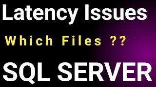 SQL Server Disk high IO Latency Issues | SQL Server Disk Performance Issues | SQL server Performance