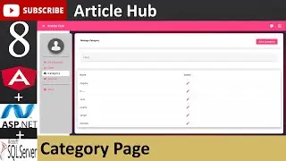 8. Article Hub - Category Page (Angular, Asp.net - C#, MSSQL Database, JWT Token)