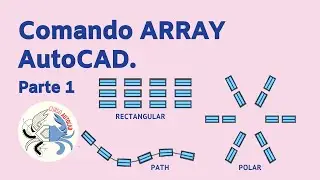 Comando array autocad Parte 1 Rectangular Array