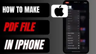 How To Make PDF In IPhone | Create PDF In IPhone