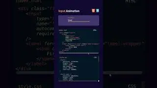 CSS input animation#coding #html #htmlcss #css3 #webdesign #css #webdevelopment #html5 #csscode