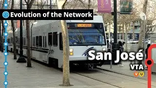 San Jose's Light Rail Network Evolution