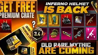 Next Premium Crate Upgradeable Gun PUBG - Inferno Mythic Helmet Is Back - Old Rare Mythic Set |PUBGM